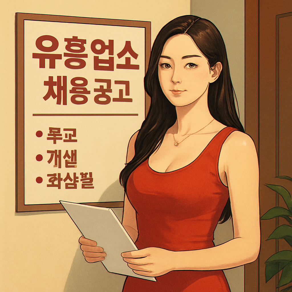 유흥업소 채용 공고 이미지