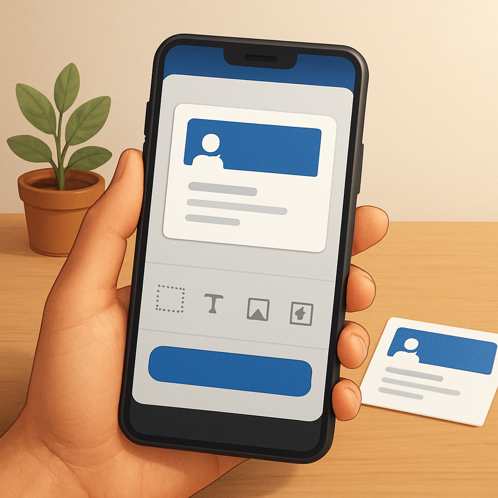 안드로이드에서 무료 모바일 명함 만들기 이미지