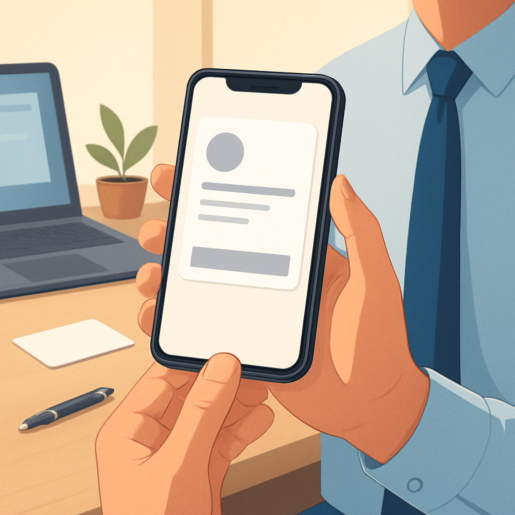 직장인을 위한 무료 모바일 명함 만들기 가이드 이미지